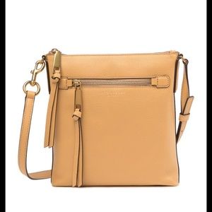 Recruit north/south Golden beige leather crossbody